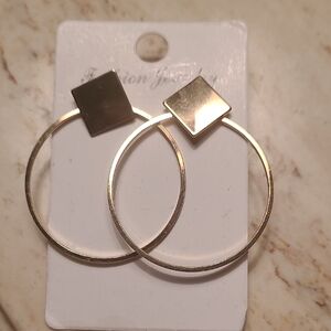 Gold Geometric Hoop Earrings